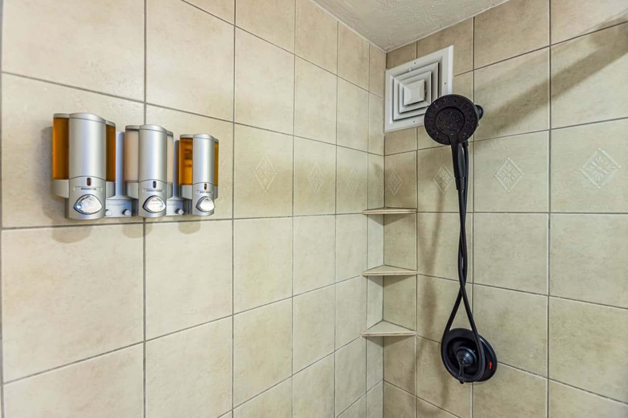 Suds up! With three dispensers, you're ready for anything.