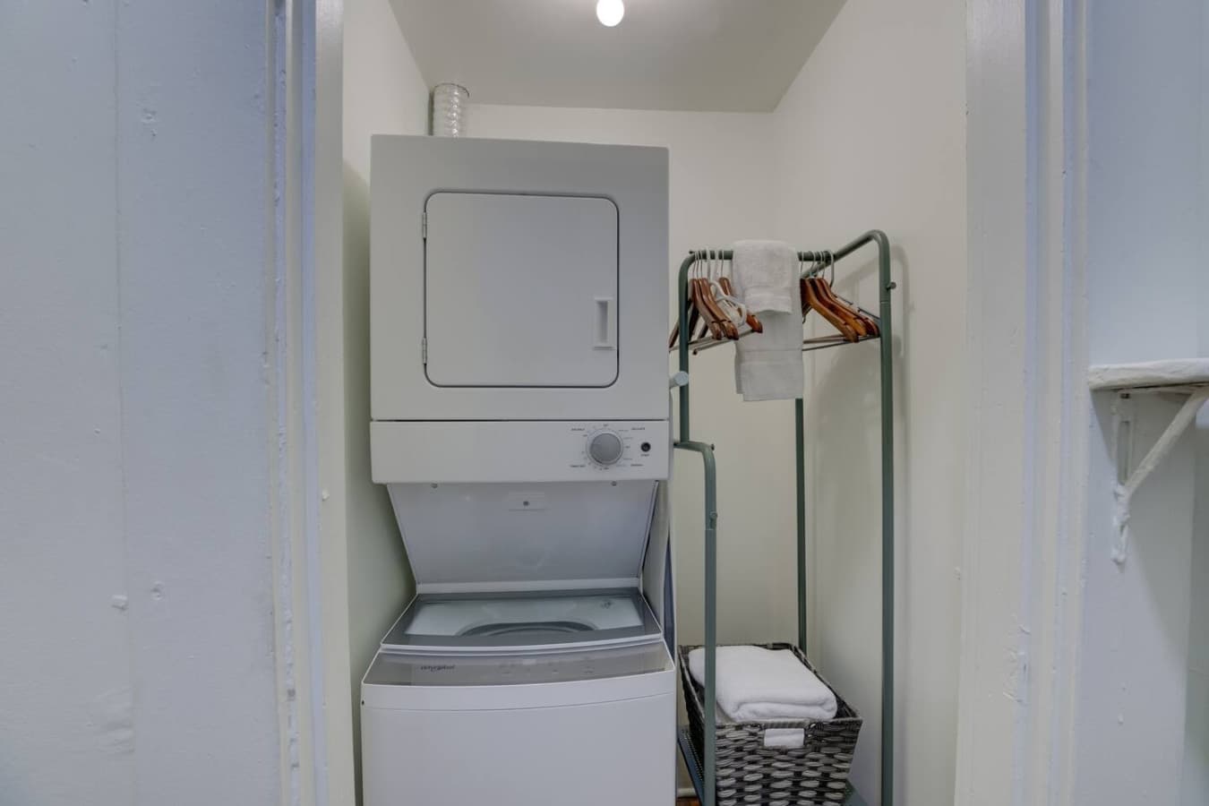 Your own full-size stackable washer and dryer in case you will be staying with us longer.