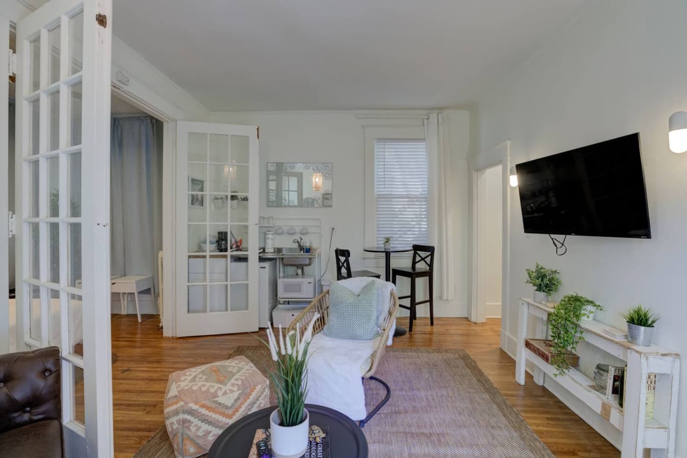 Relax, read, or stream your favorite shows in this cozy corner.