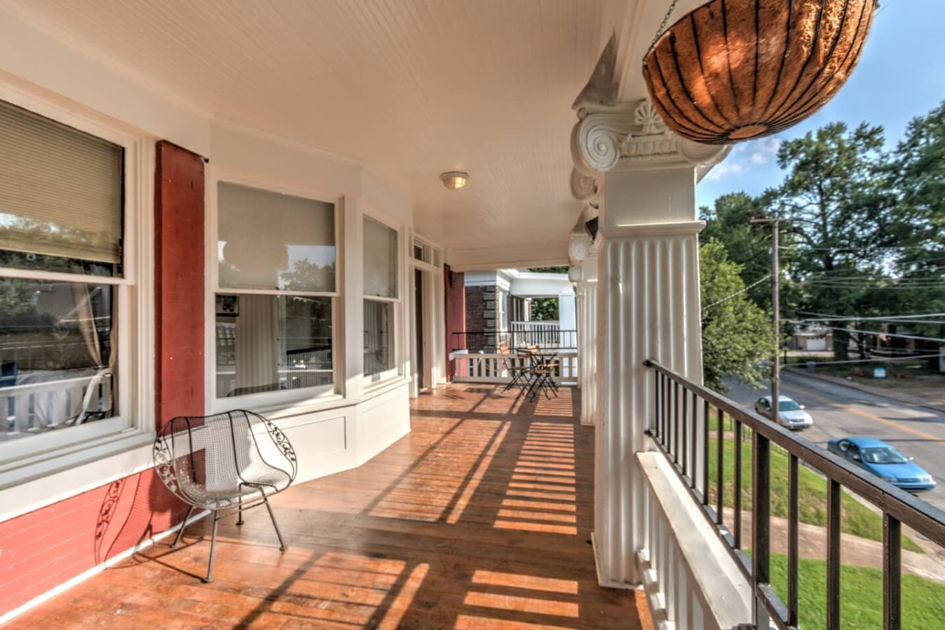Shared balcony upstairs towards the front of the building that you're more than welcome to relax on.