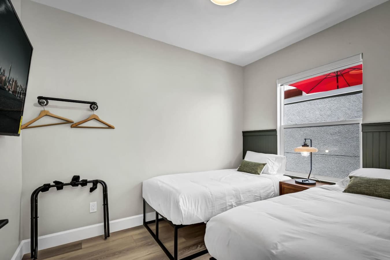 Two single beds, perfect for friends or siblings who prefer to ‘sleep apart together’!