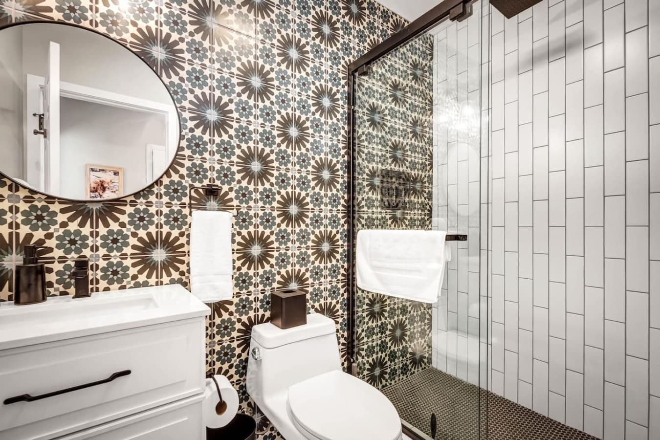 Step in, relax, and let the walk-in shower wash your cares away.