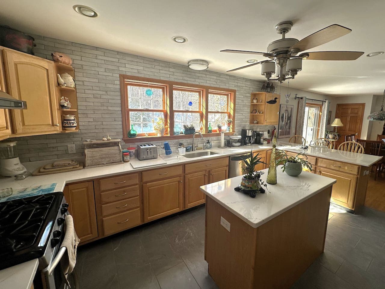 Bright, functional layout designed for gathering.