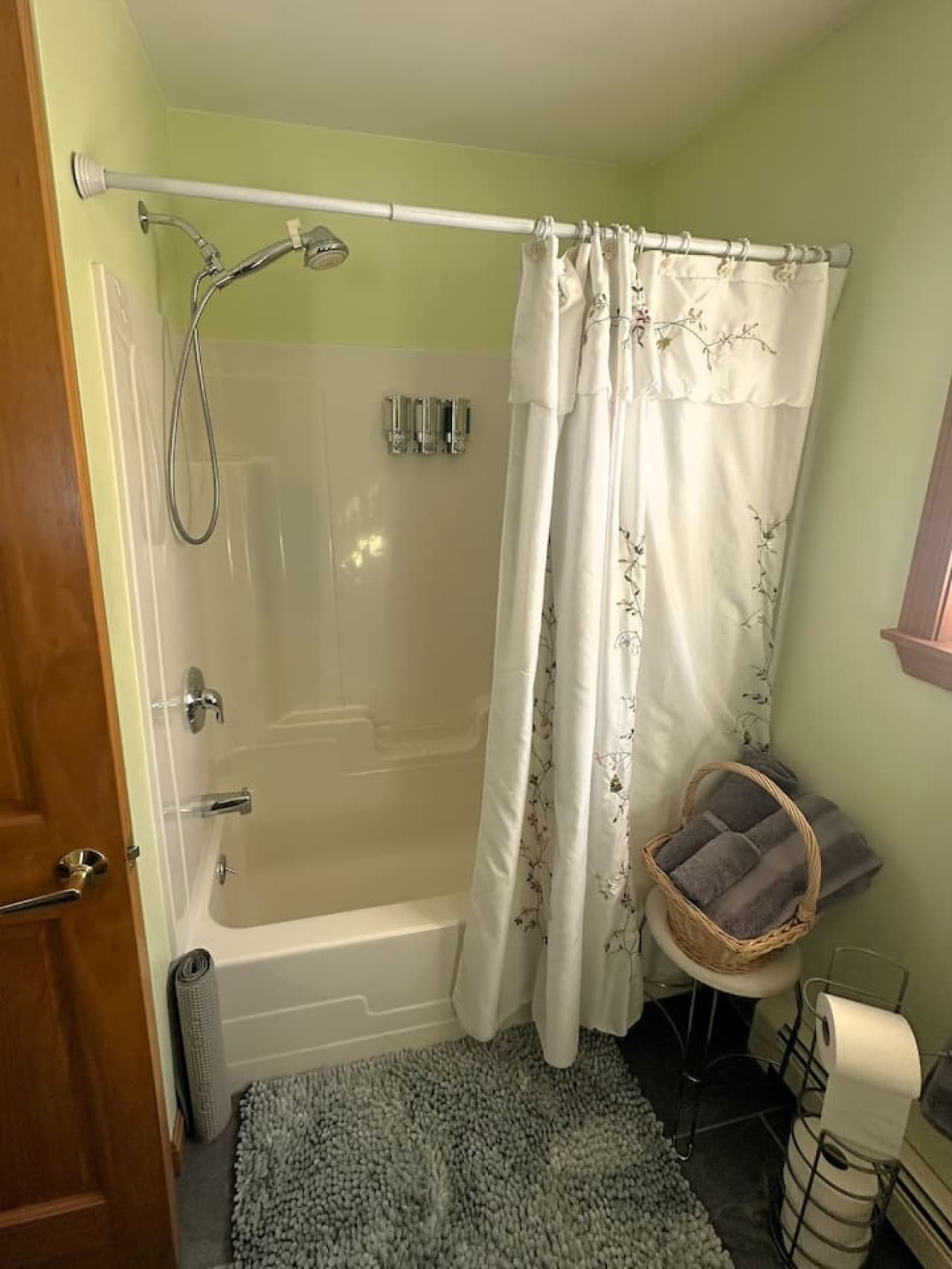 Second full bathroom with a modern walk-in shower.