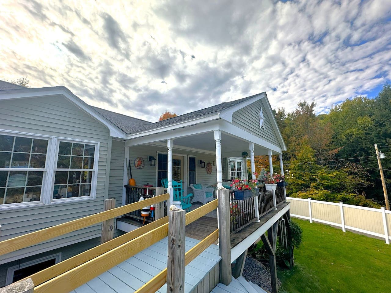 Coffee tastes better on this porch.