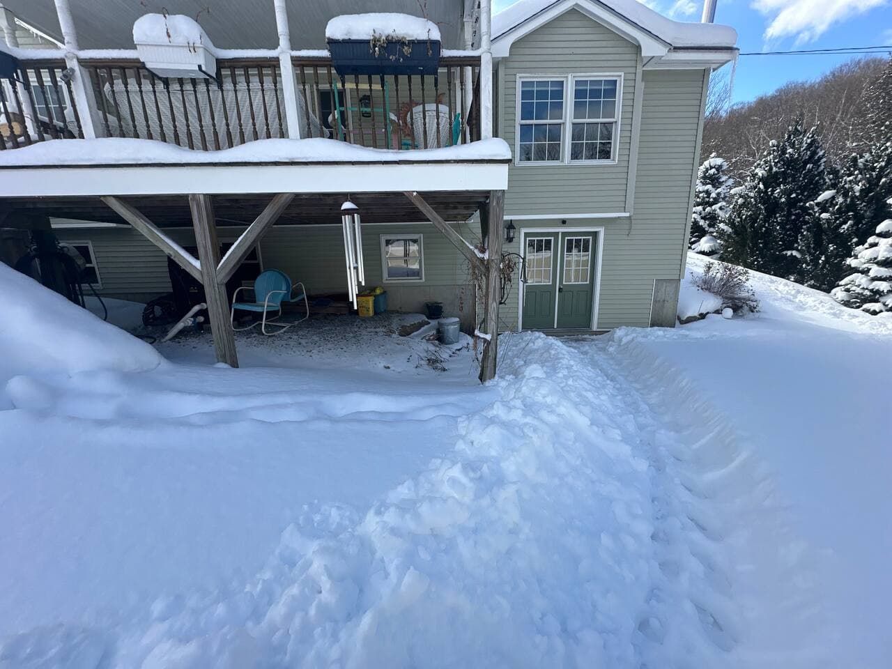 Snow outside, comfort inside.