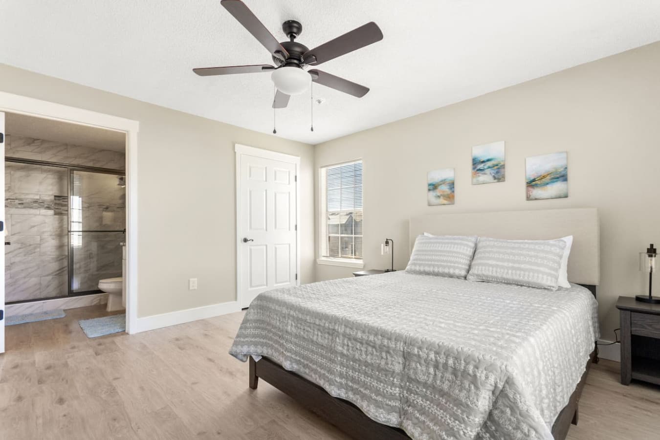 A bright and airy bedroom where natural light fills every corner.