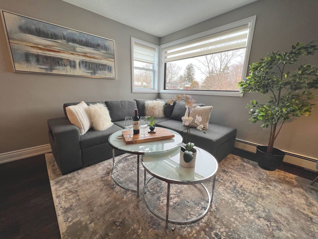 Comfortable seating makes this space perfect for lounging or entertaining.