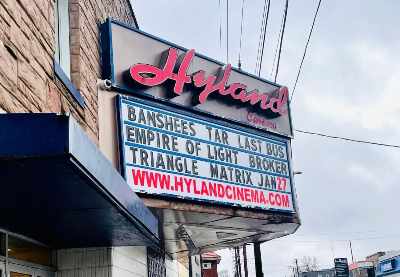 A two-minute walk to Hyland Cinema? That’s less time than it takes for the previews to start!