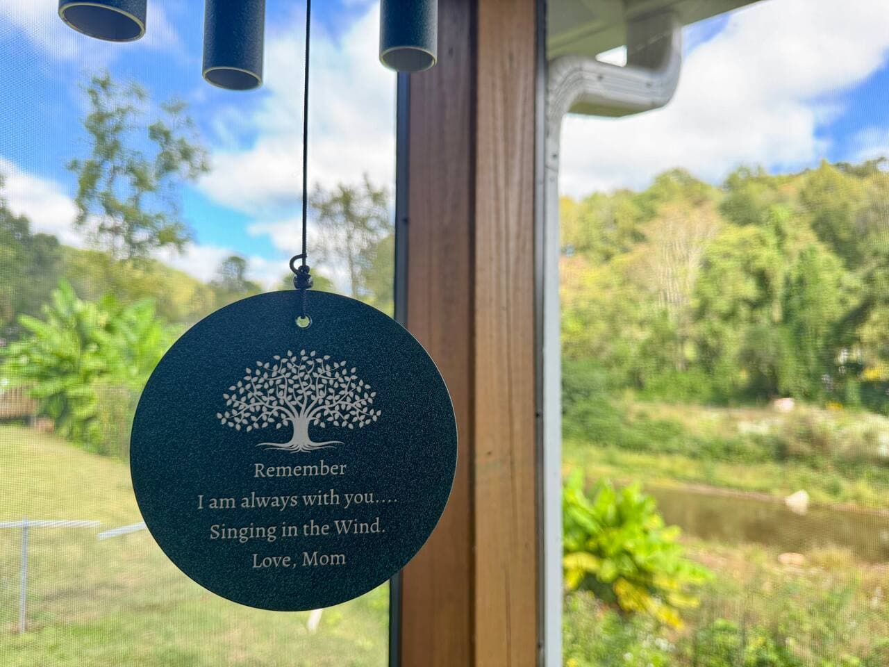 Catch dreams and feel the love—a meaningful touch on the porch.