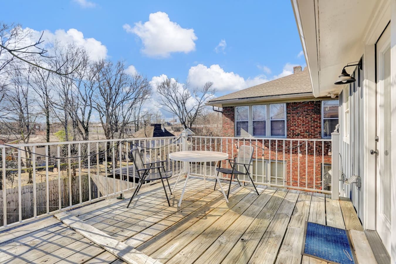 A BBQ grill, fresh air, and good vibes. What more could you need? 

P.S. This back porch is shared with another unit, but you have your own corner!