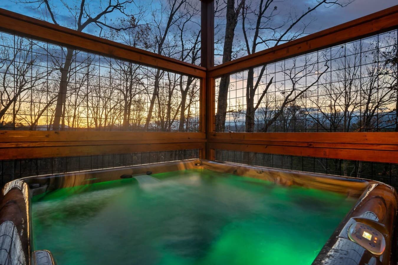 Steamy Relaxation – Who needs a spa when you have your own private hot tub with a view like this?