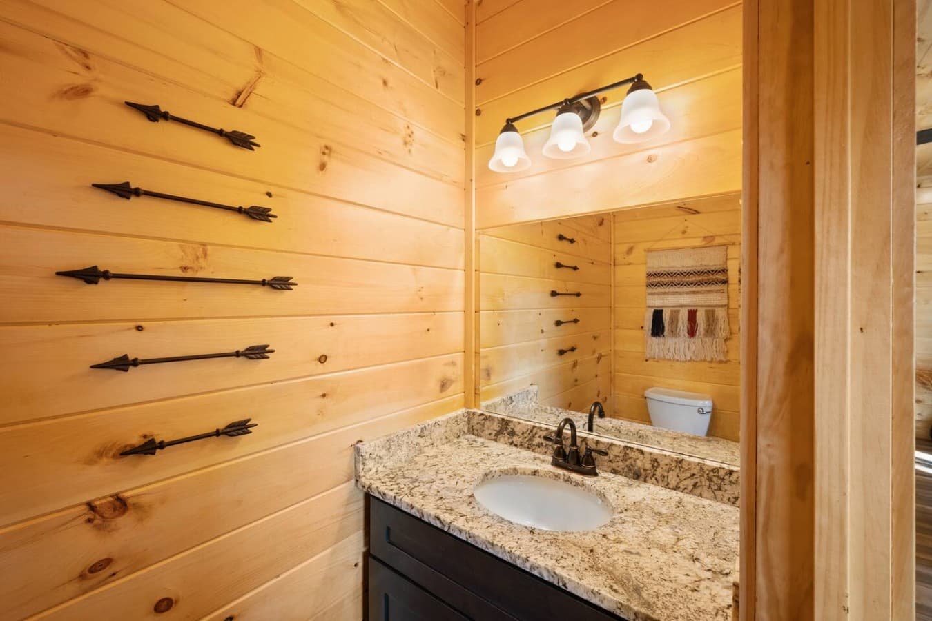 Quick Refresh Station – Because sometimes, you just need a break from the fun – and this half bath is ready when you are.