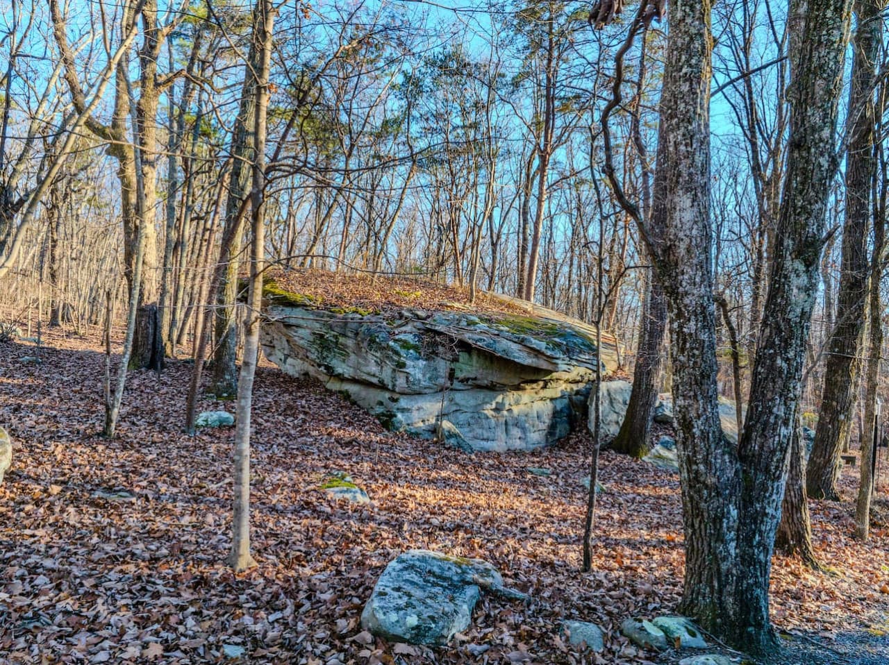 One of the many beautiful boulders around Rock Haven.