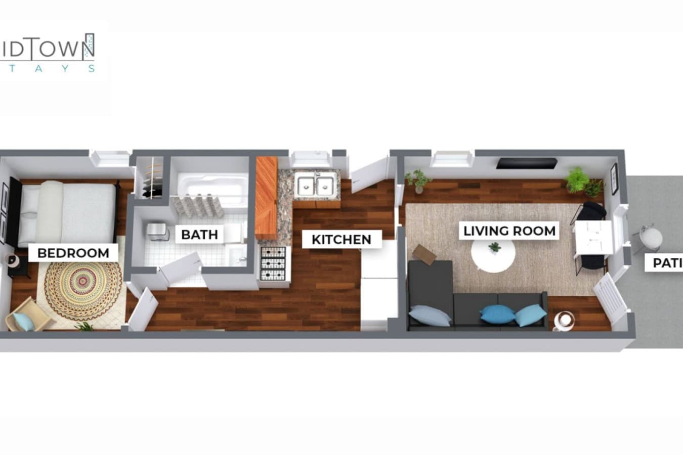 Floor plan of your home away from home.