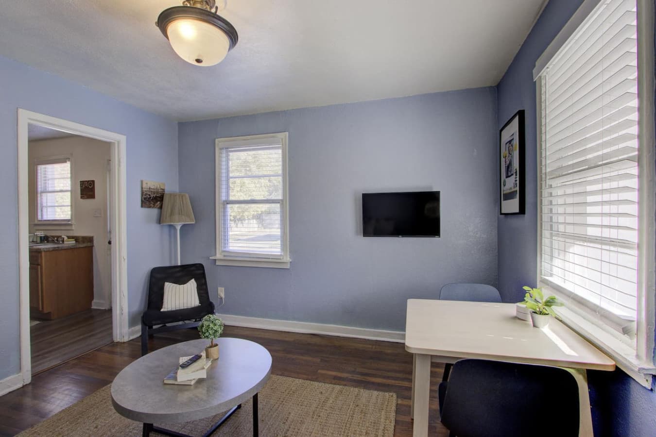 Comfy seating, smart TV, and plenty of room to unwind.