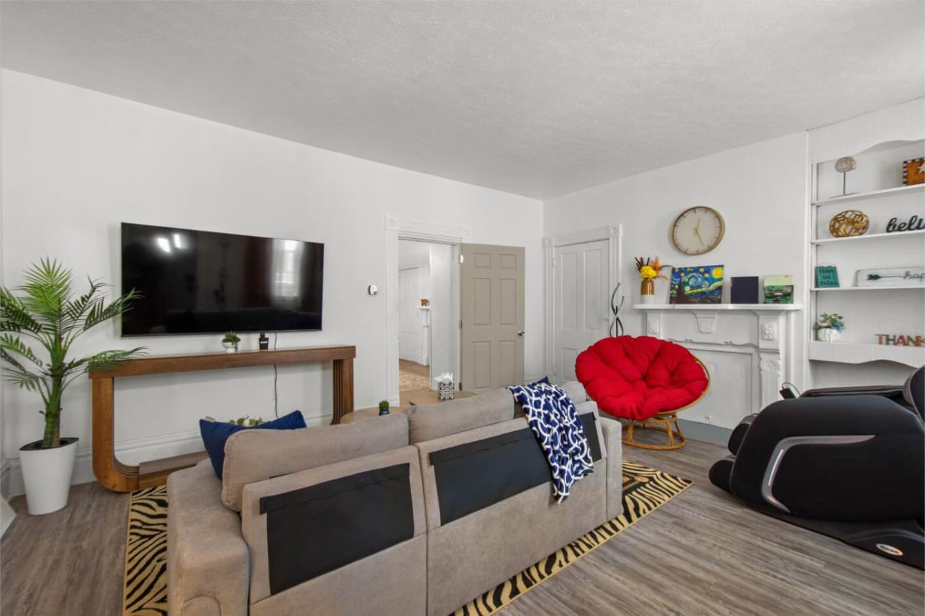 Your living room: perfect for lounging or extra Zzzs.