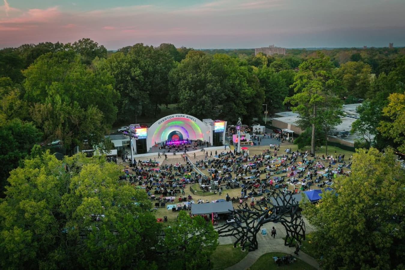 Overton Park hosts concerts and events throughout the year.