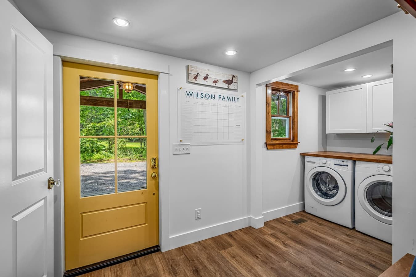 Keep your clothes fresh with the convenience of an in-house washer and dryer—perfect for longer stays.