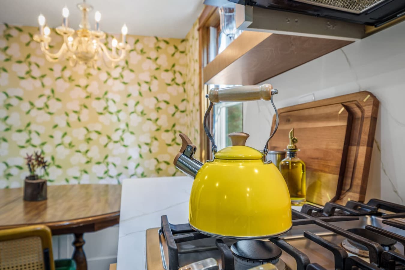 The kettle’s whistling—because even vacation deserves a proper tea break.
