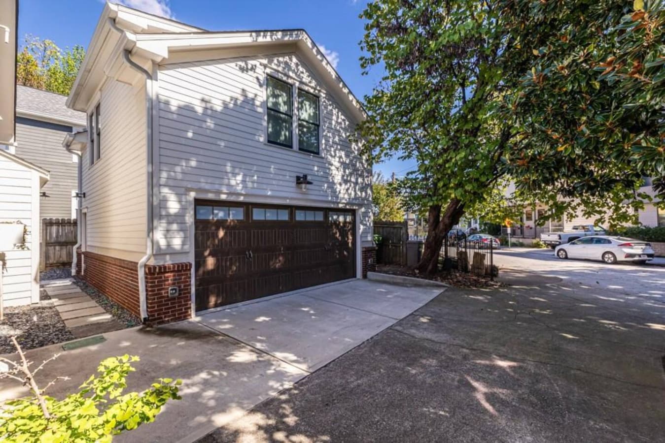 Enjoy the convenience of a private garage parking space, with additional free street parking available.