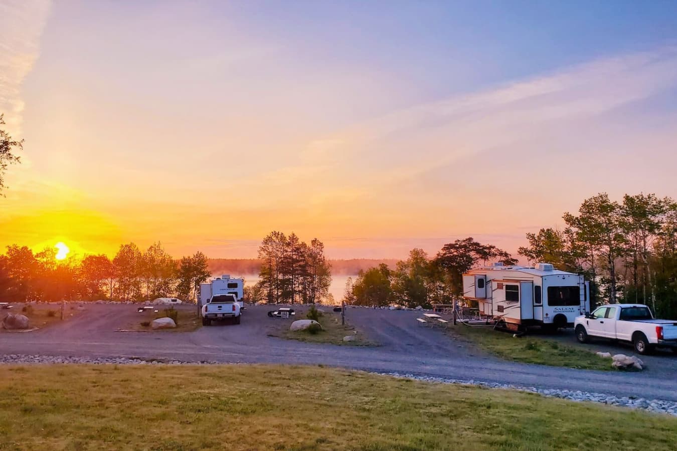 Shots within the West Bay Acadia RV Campground.