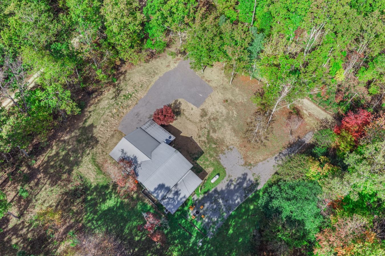 A drone shot of the property.