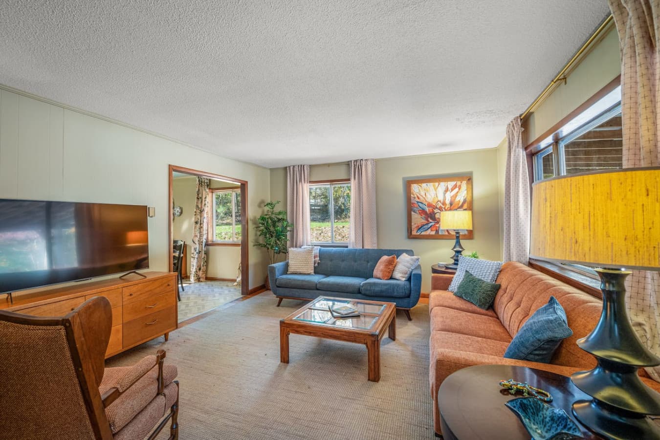Curl up with a book, a blanket, or good company.