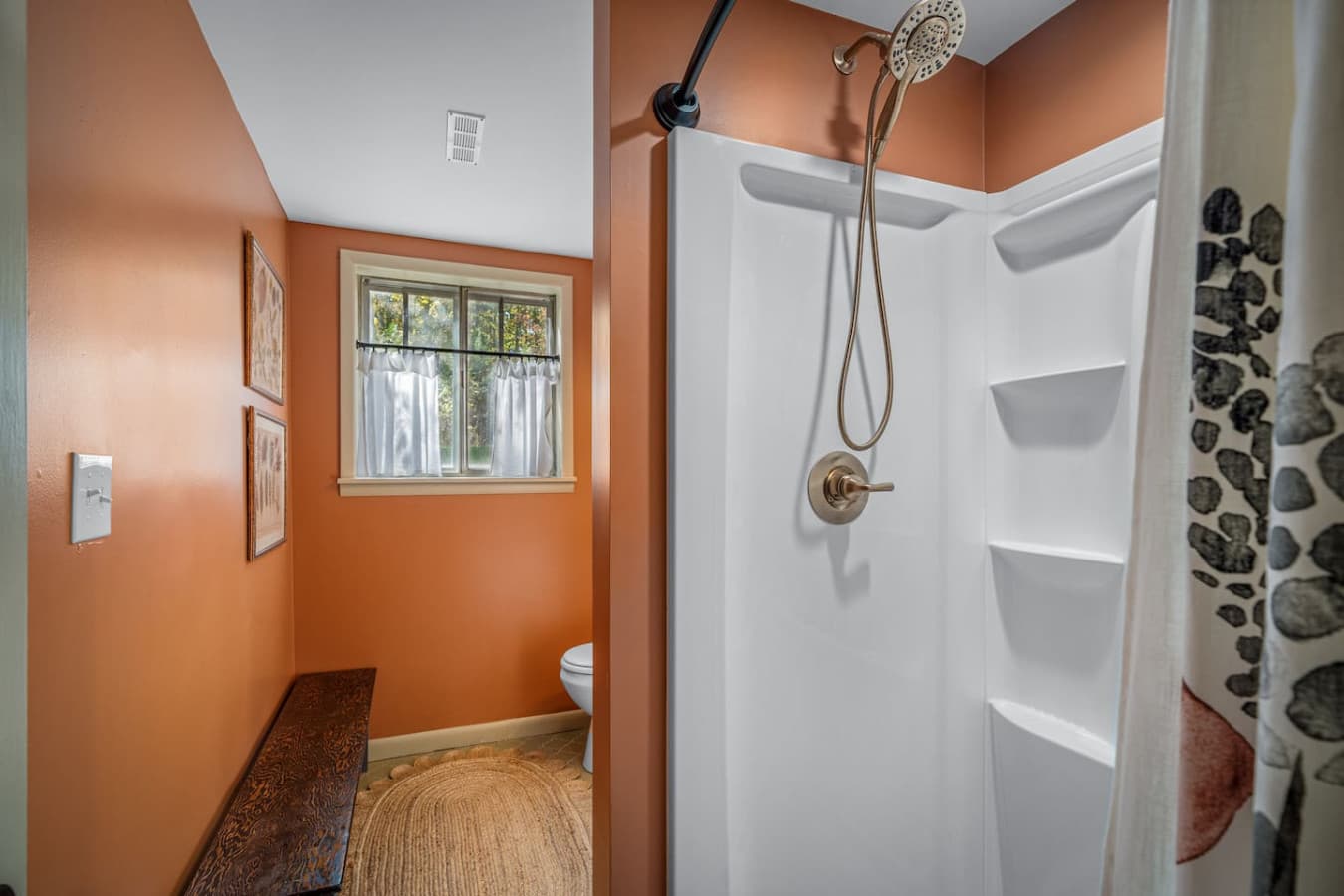 Simple and stocked with toiletries to help you settle in.