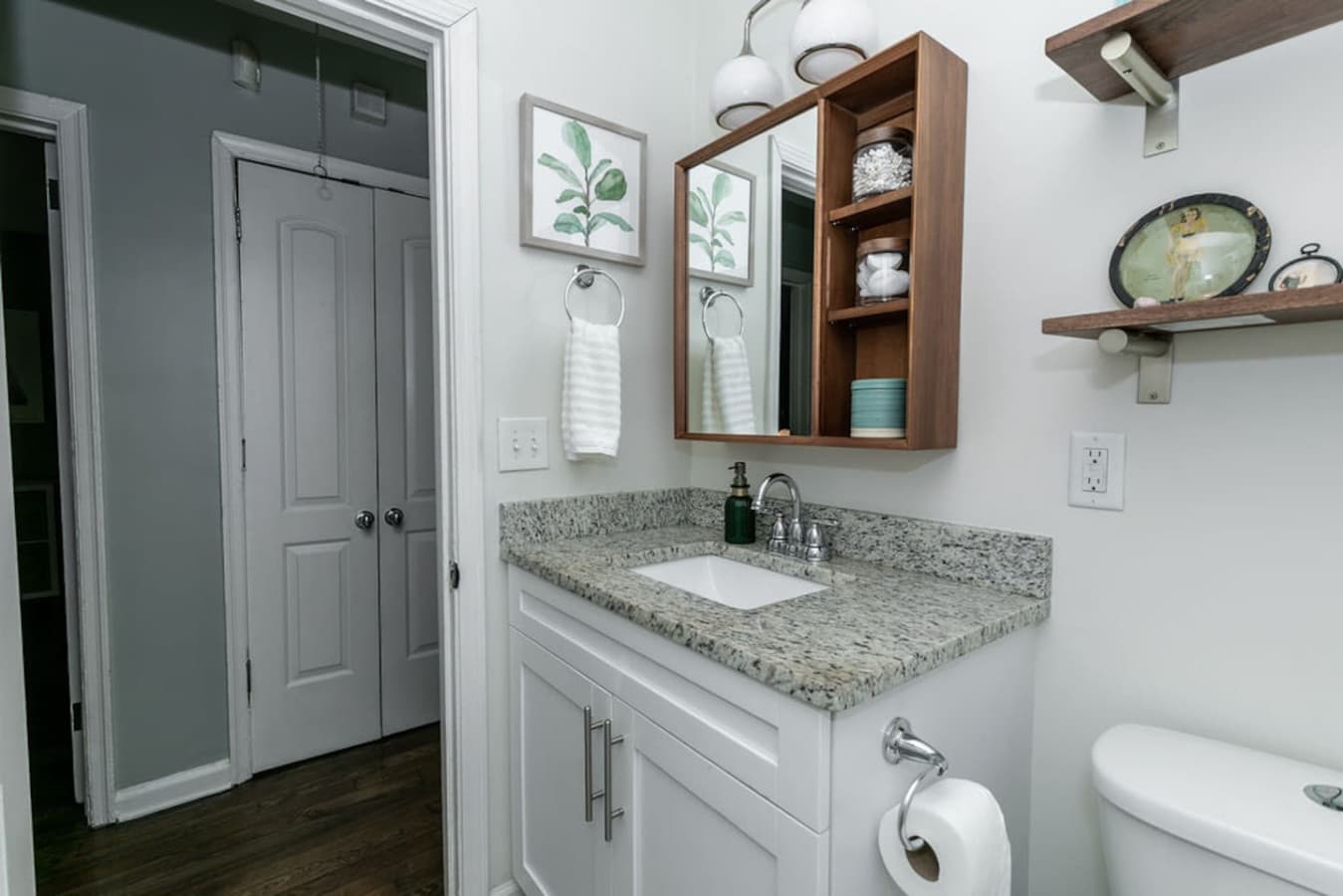 Full bathroom stocked with essentials for your stay.