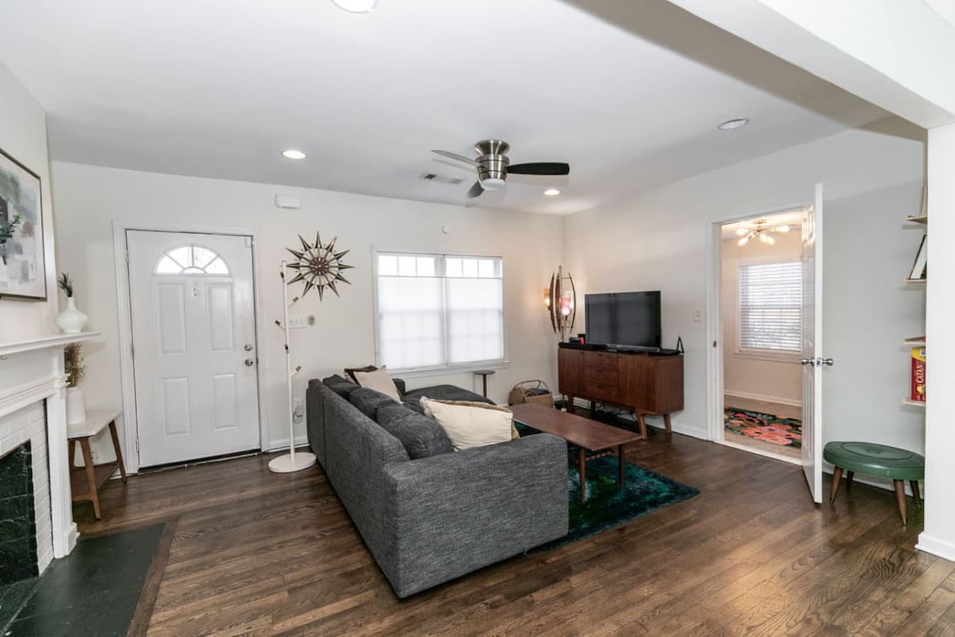 Living room with lots of natural light—great for unwinding after a day out.