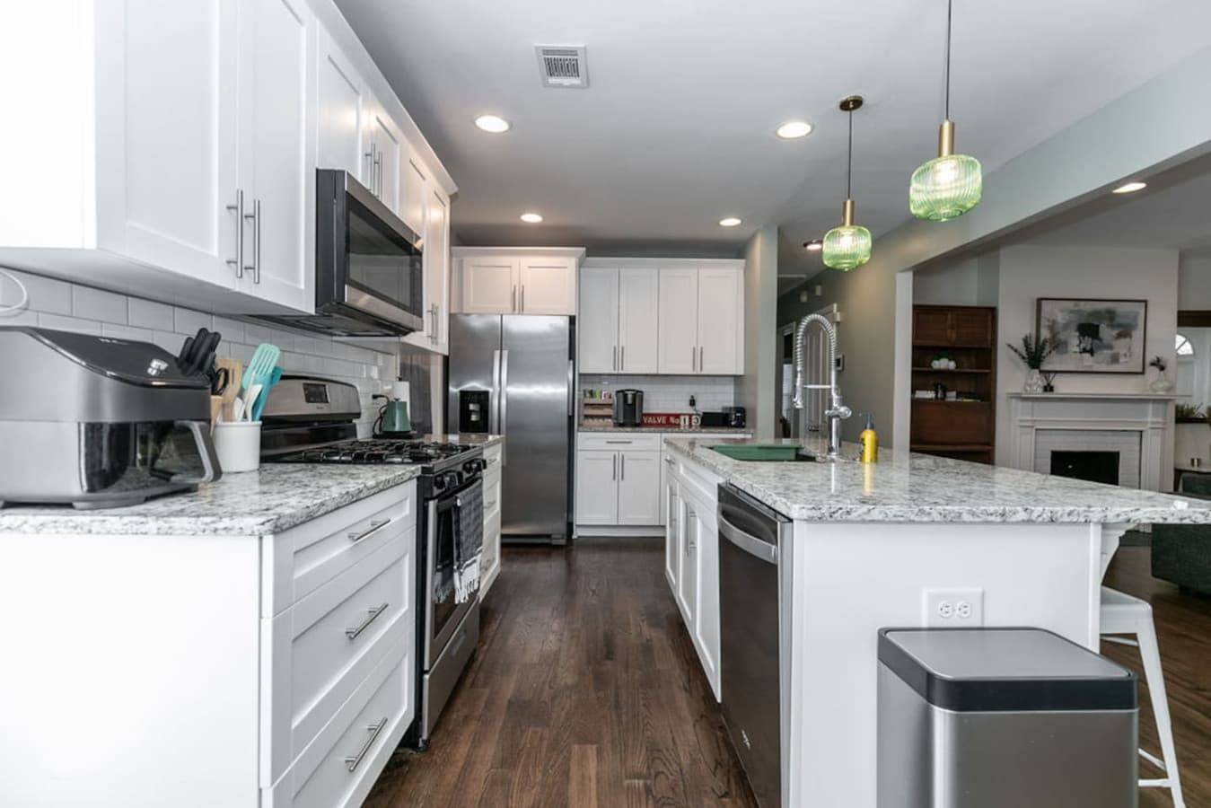 Ample storage and workspace ensure this kitchen is a dream for any home chef.