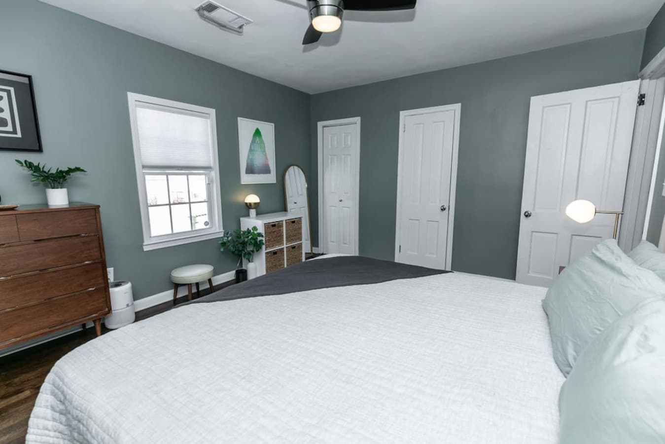 Clean lines and a minimalist feel make this bedroom the ultimate escape from the daily grind.
