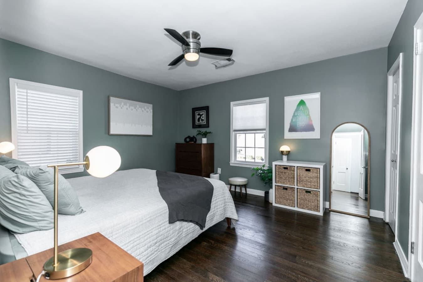 Primary bedroom with room to unpack and settle in.