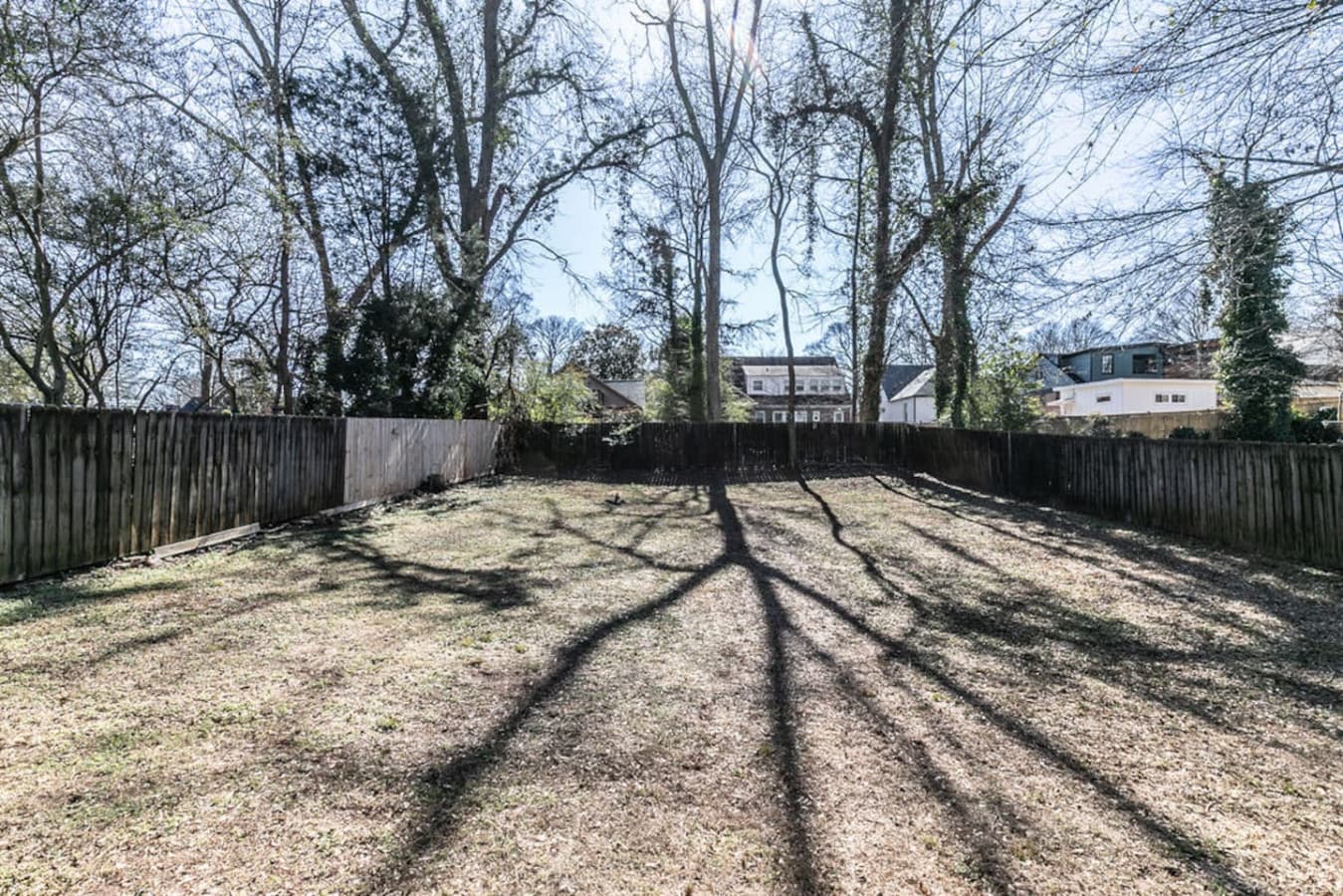 Private backyard perfect for pets and outdoor fun.
