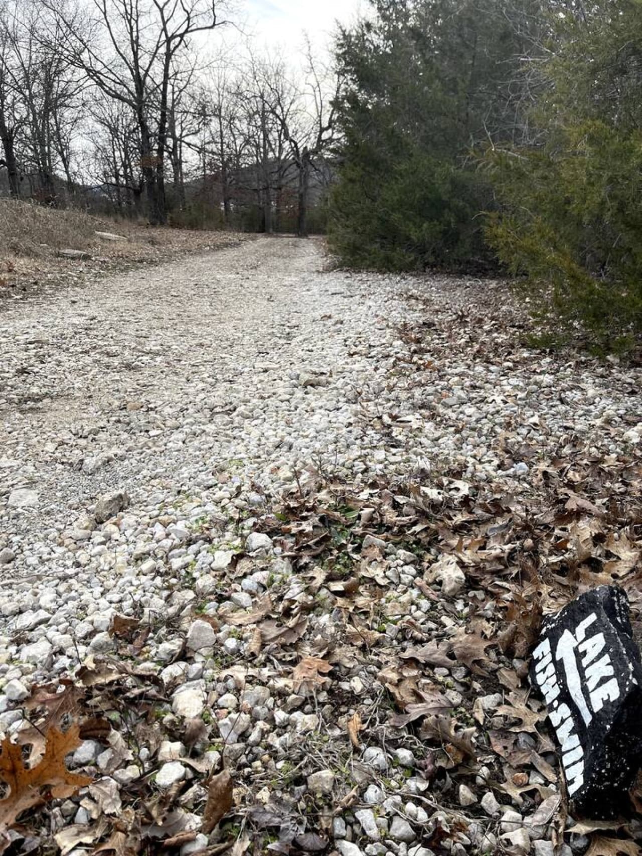 The path that leads from the property to Table Rock Lake access