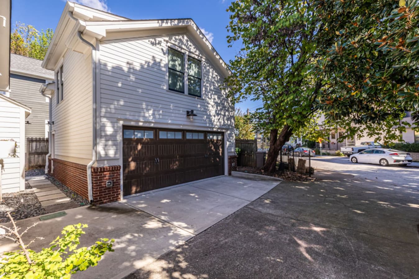 Enjoy the convenience of a private garage parking space, with additional free street parking available.