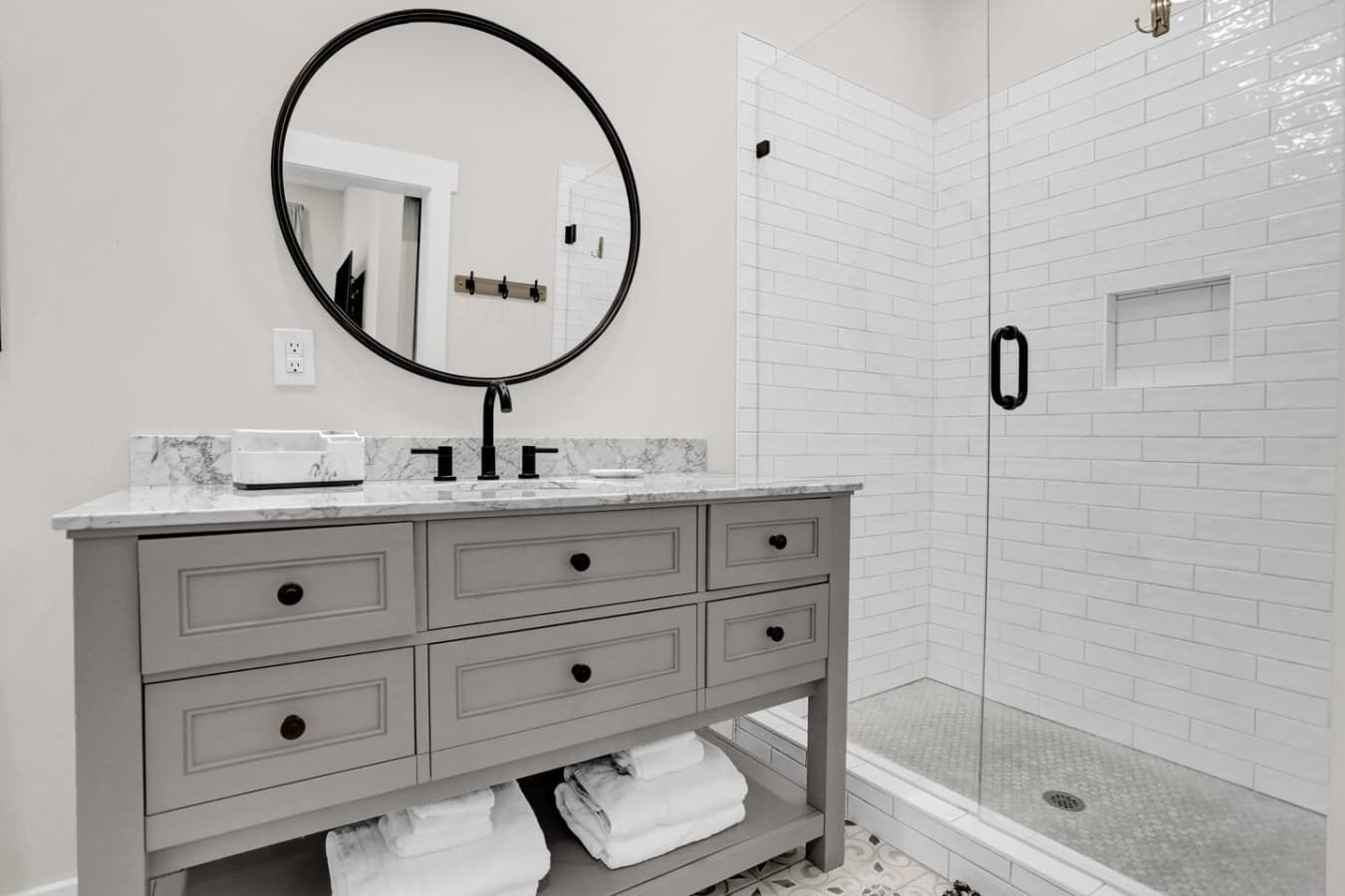 Refresh and rejuvenate in this stylish en-suite master bathroom