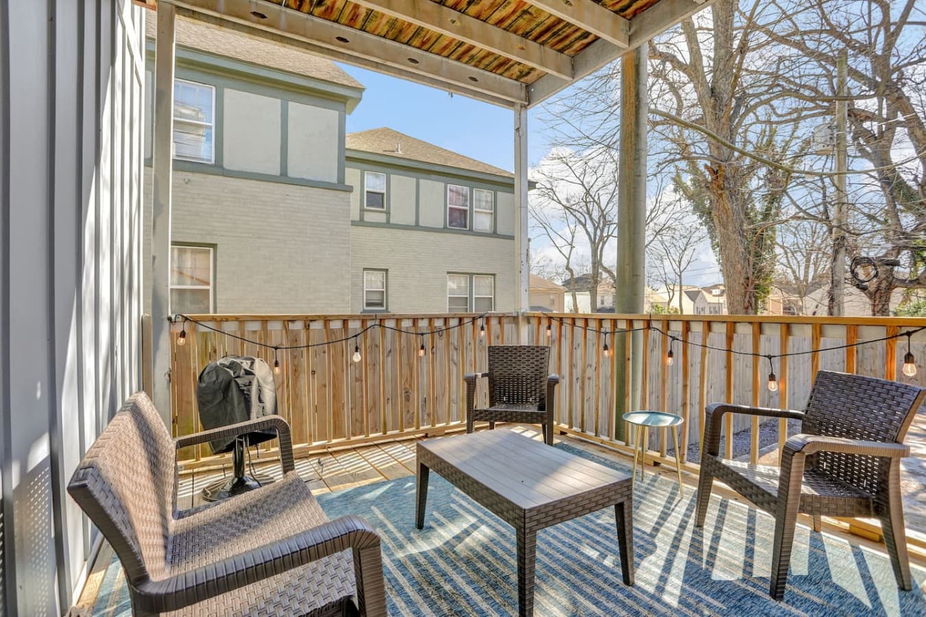 Private back porch with a BBQ grill so you can try your hand at Memphis-style BBQ