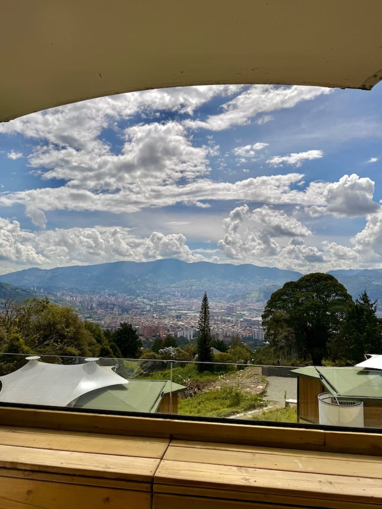 Unwind on the terrace with fresh hillside air and panoramic skyline views.