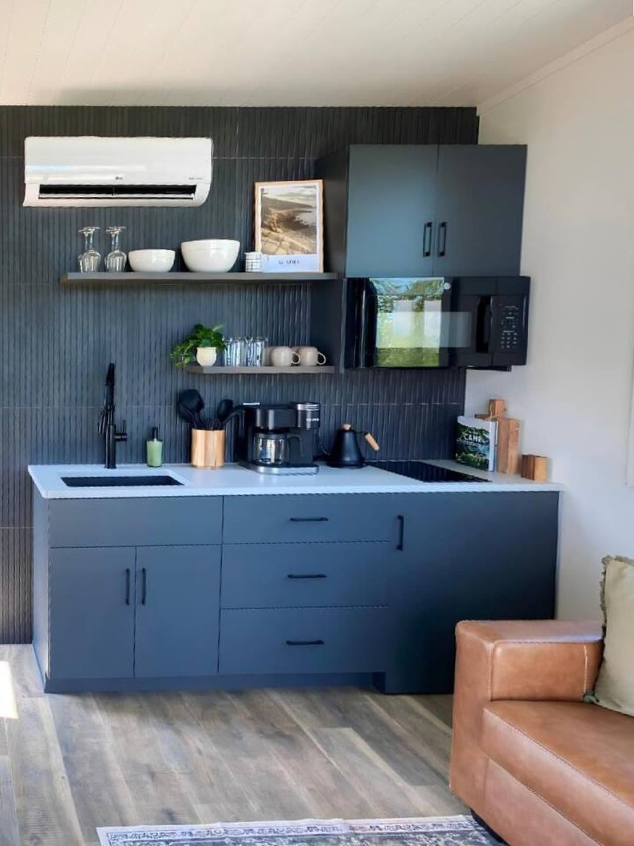 Modern and fully stocked with essentials — from a coffee maker to cookware — making it easy to prepare meals between coastal adventures.