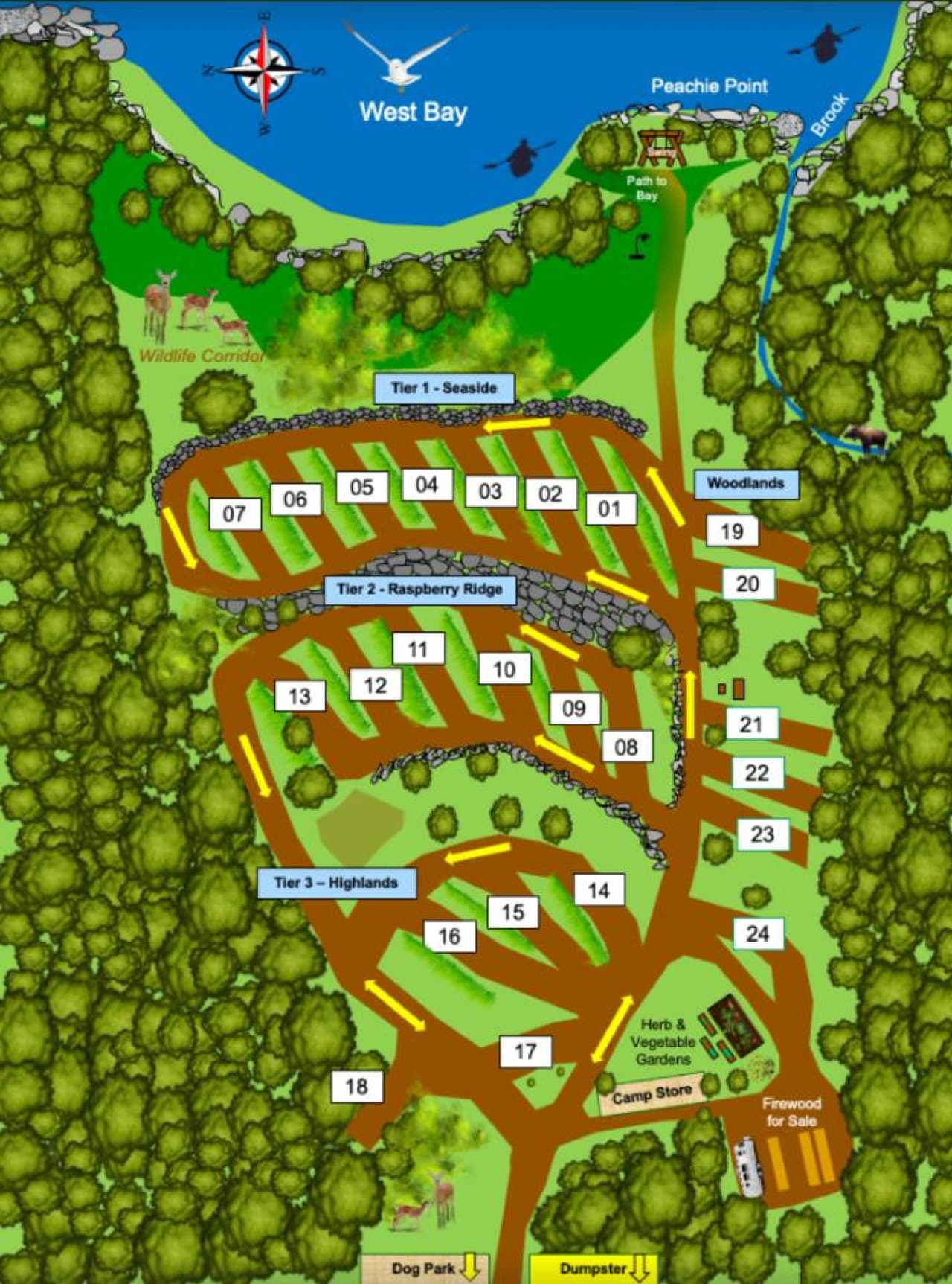 West Bay Acadia RV Campground,  your cabin is #16.