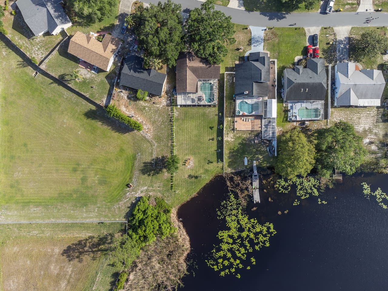 From the sky — a complete look at this beautiful property.