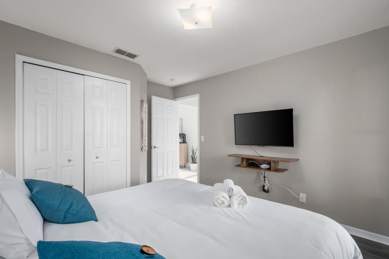 Relax in a king bed and stream your favorites on the Smart TV.