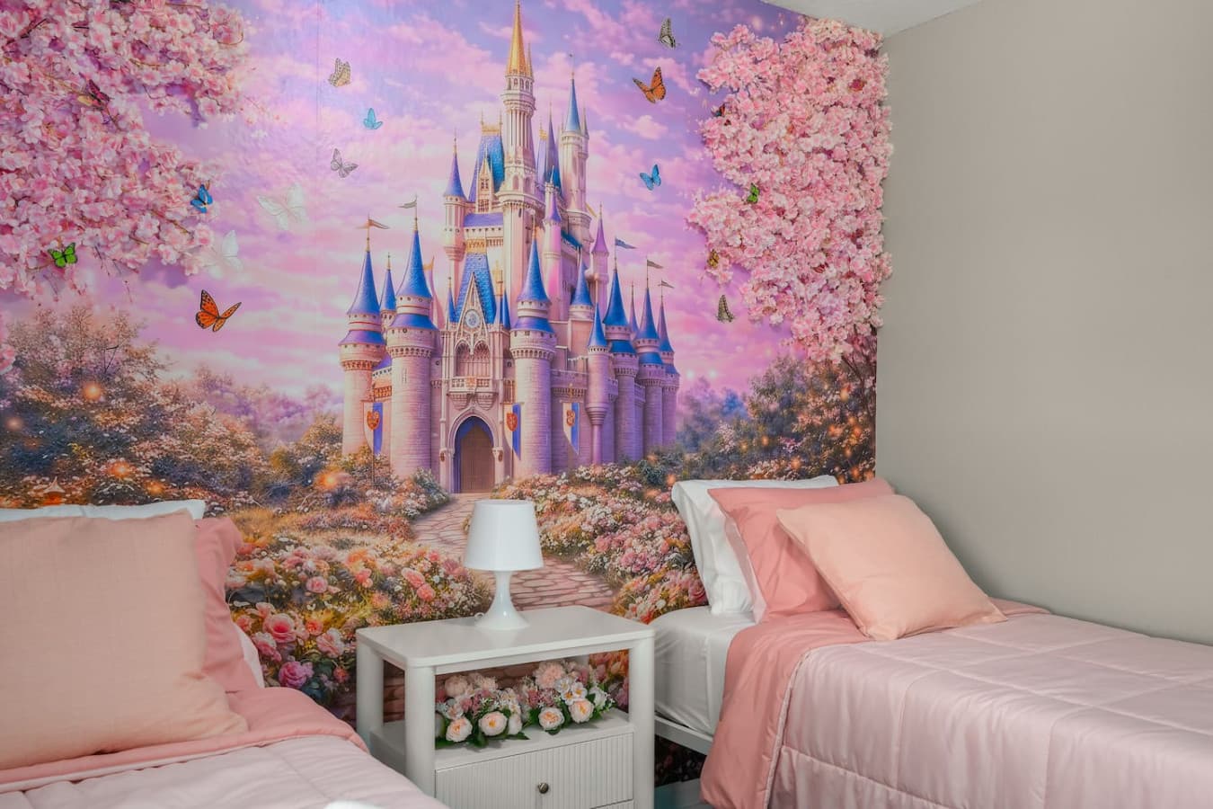 A dreamy pink space where bedtime feels a little more magical.