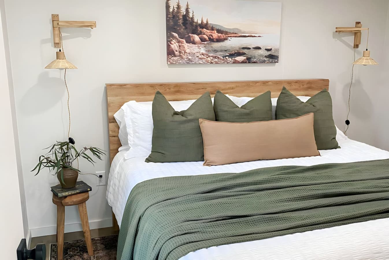 Soft tones and plush bedding create a peaceful retreat made for deep rest after a day of exploring.