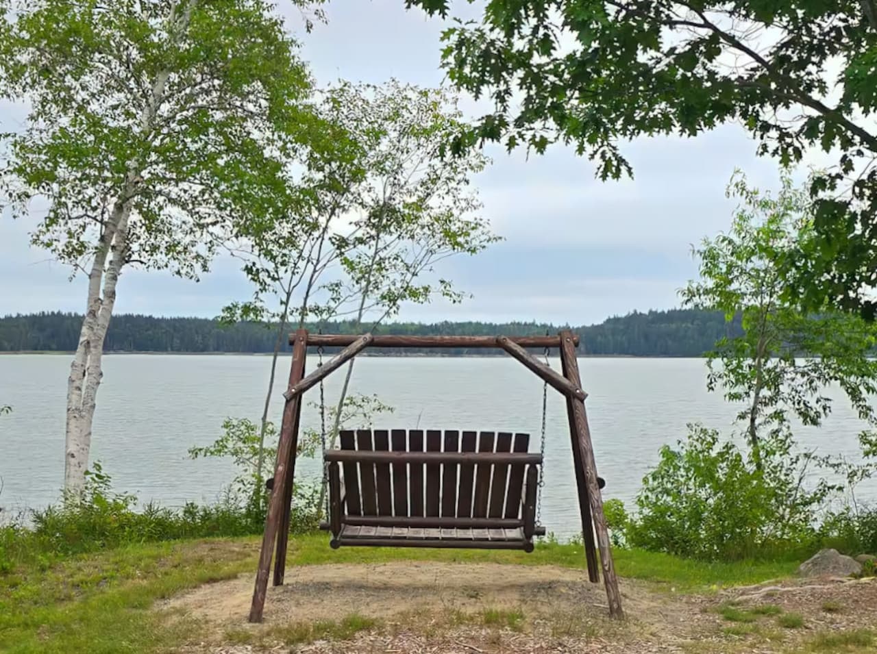 A swing for you to sit back and enjoy the view.