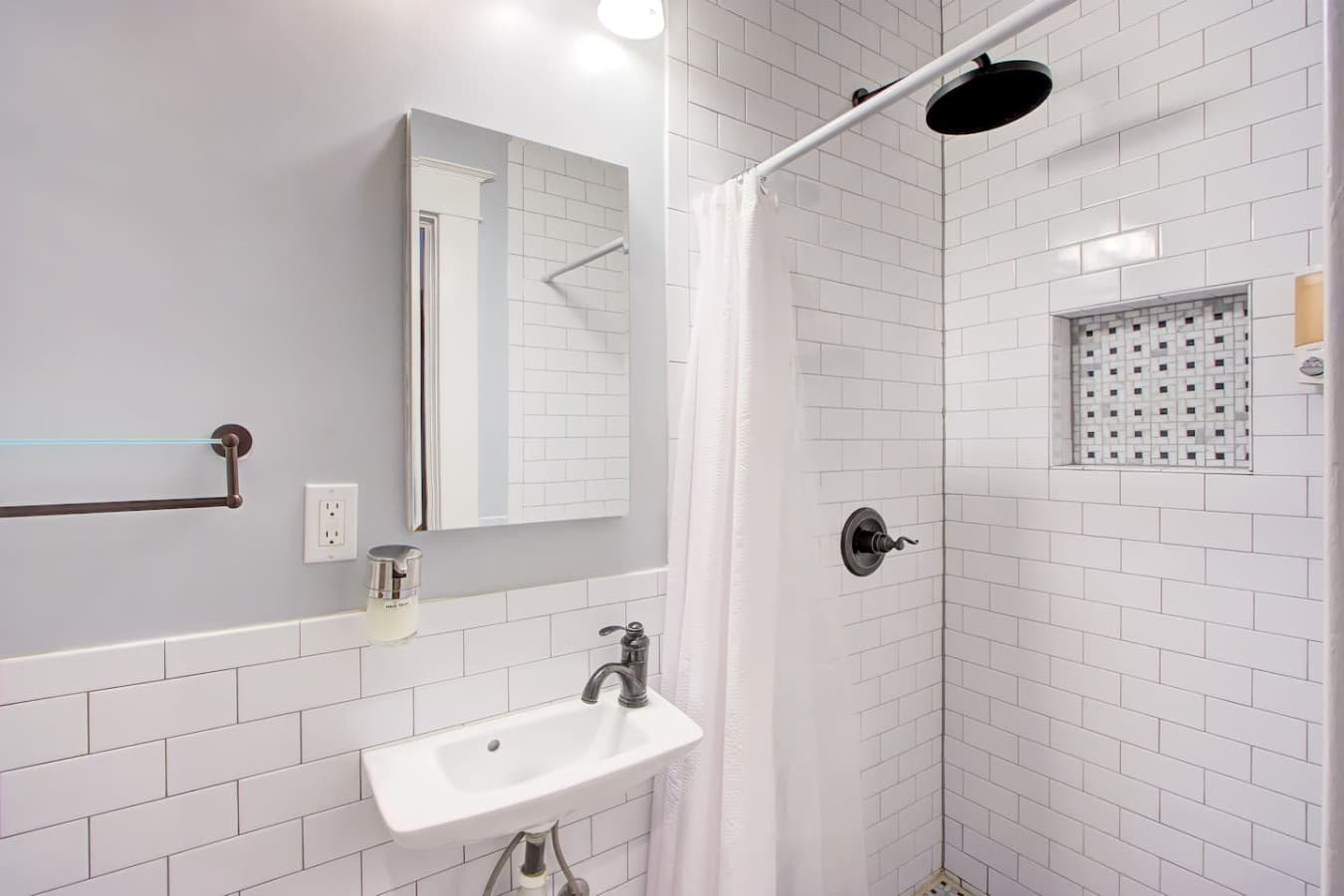 The bathroom has been completely redone!