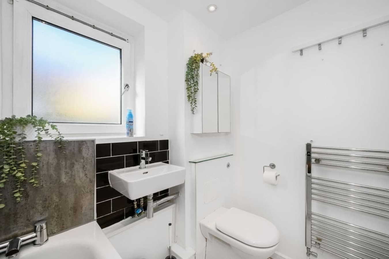 Our full bathroom at your service after a whole day out and about the buzzing neighborhood.
