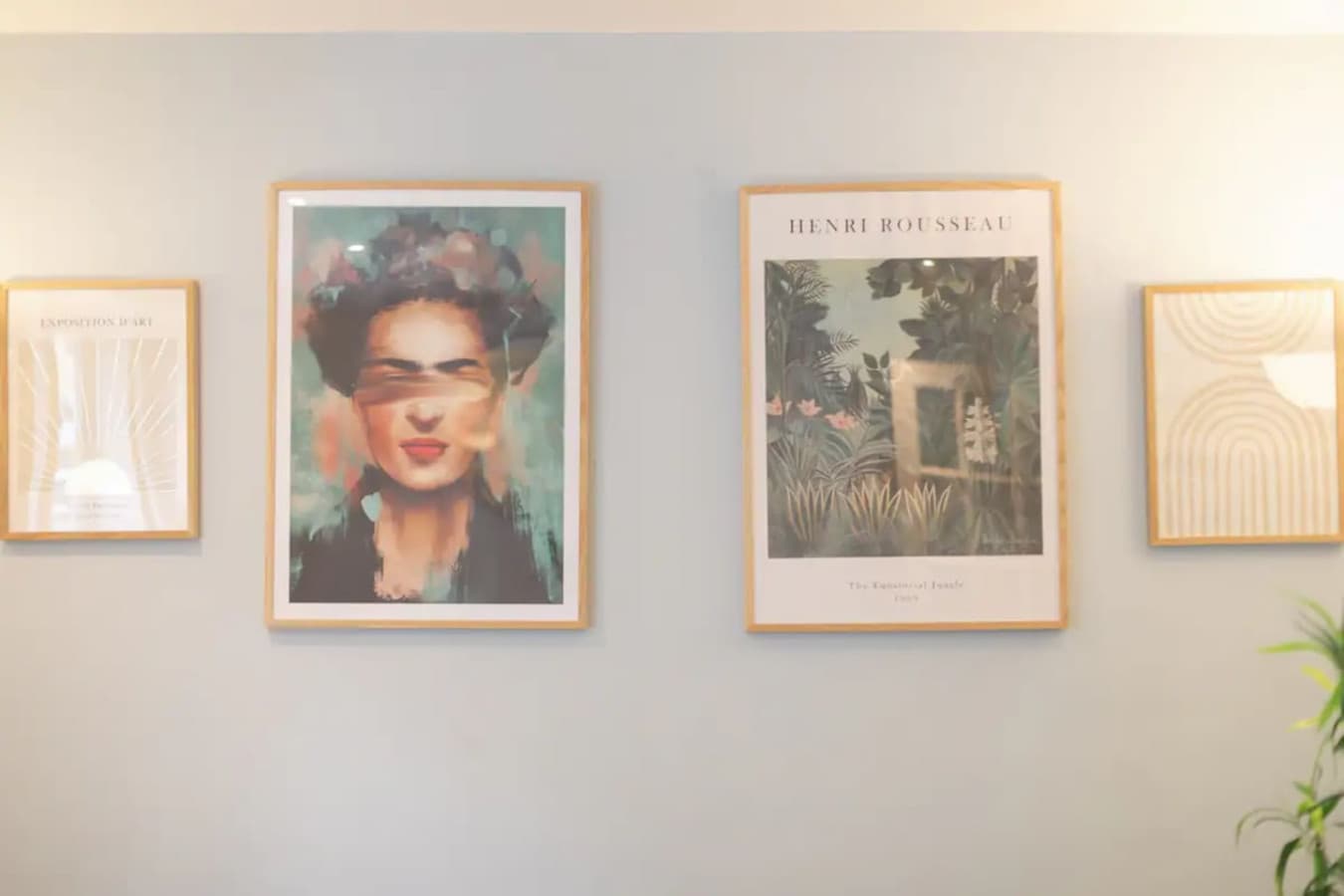 This art says "chic London flat," not "hotel room wall."